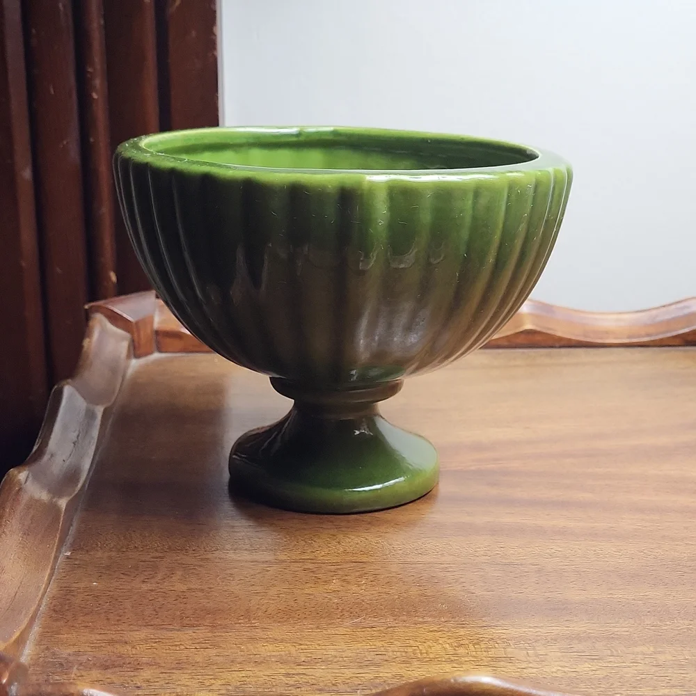 Ceramic Glazed Pedastal Planter - Picture 1 of 6